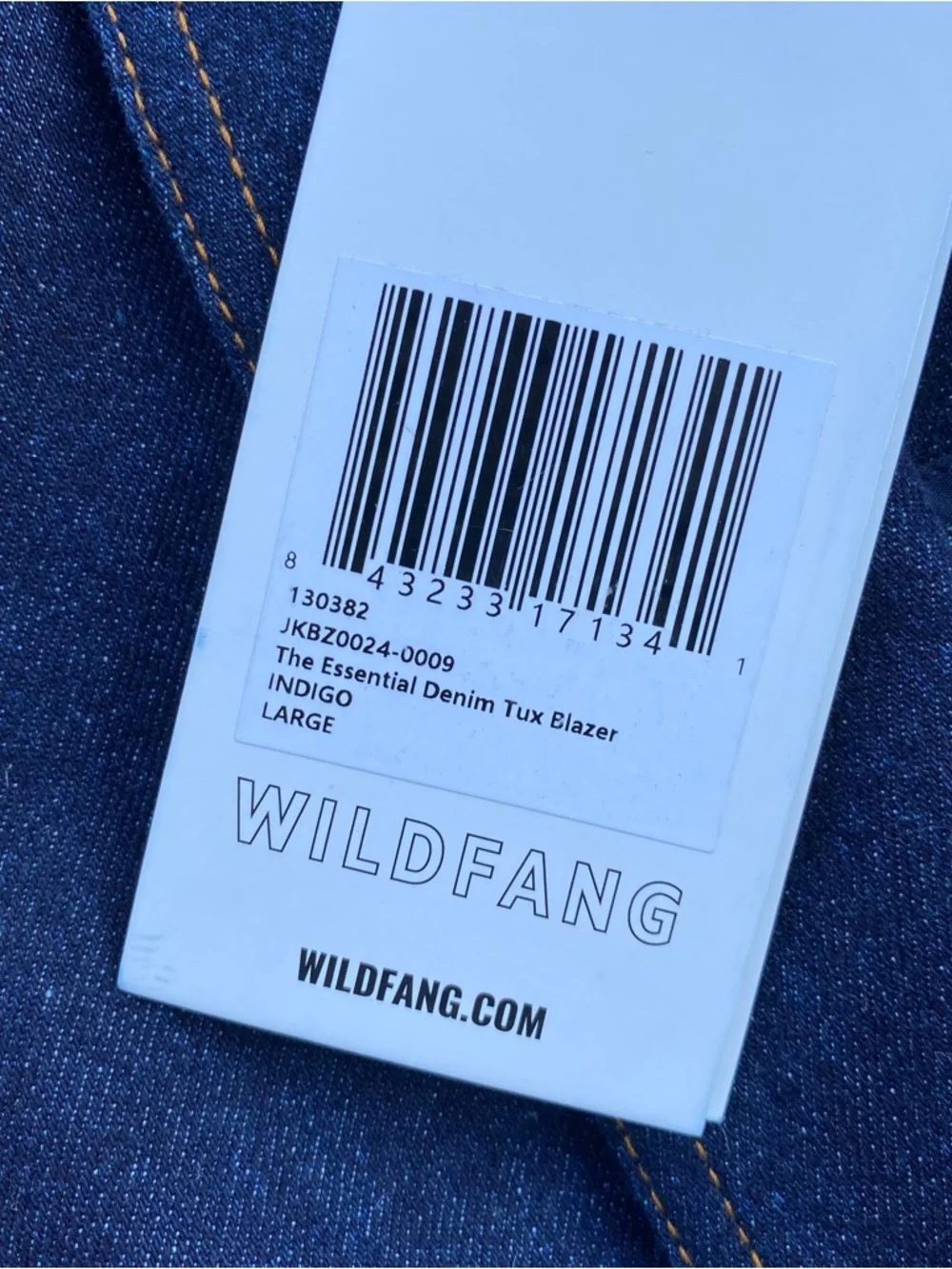 Wildfang the essential denim tux blazer indigo - Picture 3 of 5